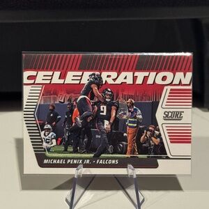 🔥 2025 Michael Penix Jr. Panini Score Celebration Card. Atlanta Falcons